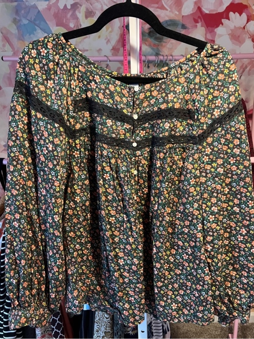 Old Navy Floral Boho Flowy Top Size XL